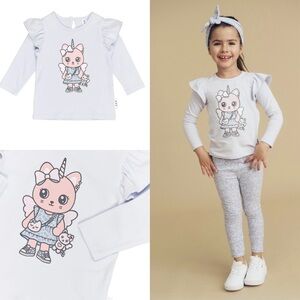 Huxbaby Glitter Caticorn Frill Top